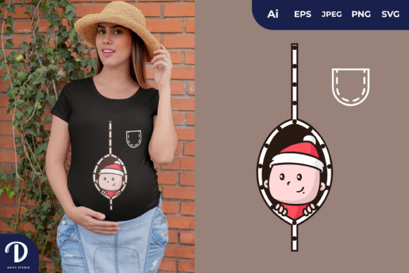 Baby Peeking from the Shirt Illustration Review