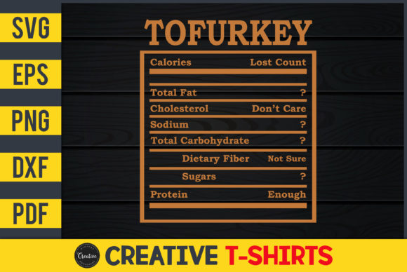 Tofurkey Nutrition Facts Embroidery Design Review
